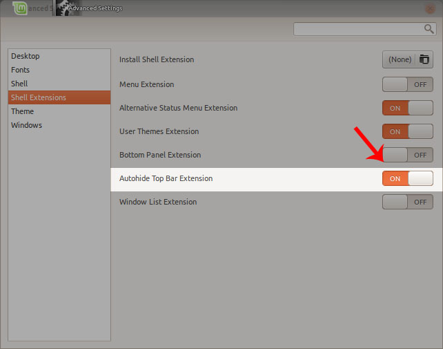 Ubuntu Buzz Autohide Gnome Shell Top Panel Bar Gnome Shell