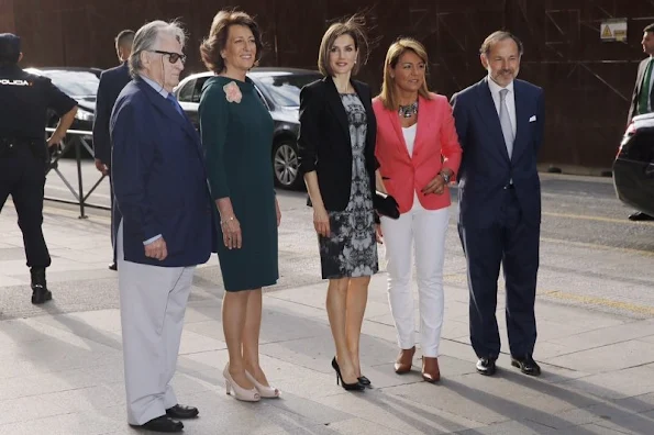 Queen Letizia of Spain attended a meeting with members of AECC (Spanish Association Against Cancer) at the Real Academia de Bellas Artes de San Fernando