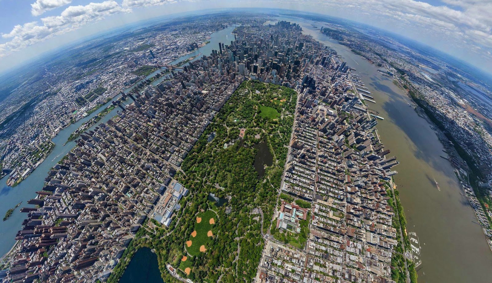 Rose Lips Stunning Aerial Photo of Manhattan