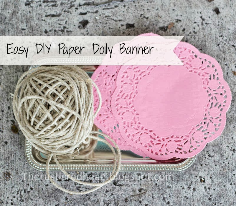 THE RUSTIC REDHEAD Easy DIY Paper Doily Banner