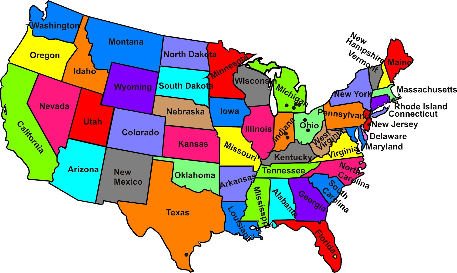 united states map 50 states