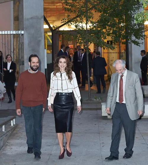 Queen Rania Abdullah of Jordan visits the Prado Media Lab cultural center