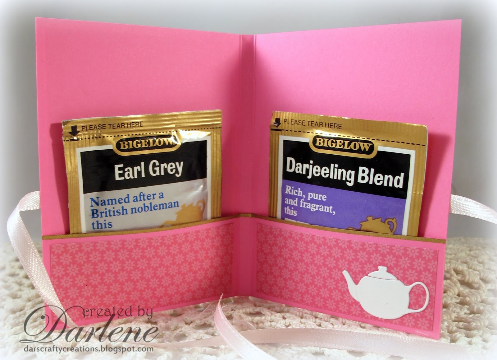 Dar's Crafty Creations Tea Bag Holder Cards w/Tutorial