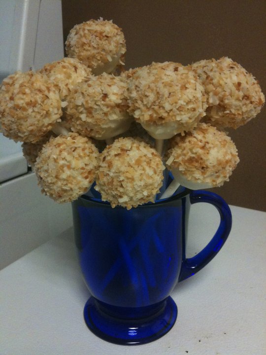 Life As A Crafty Mom Pina Colada Cake Pops with Toasted