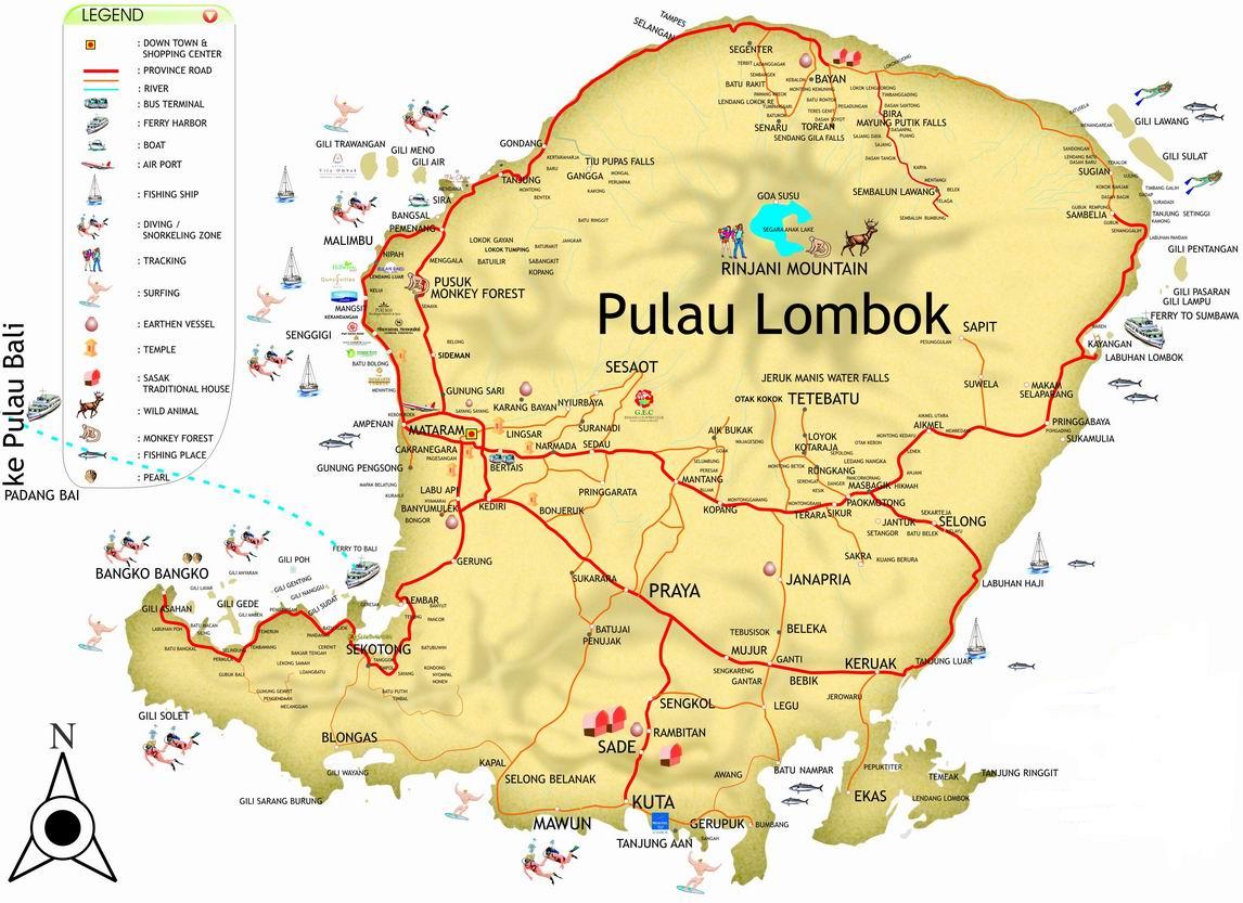 ARZU MAHAPATI Peta Lombok