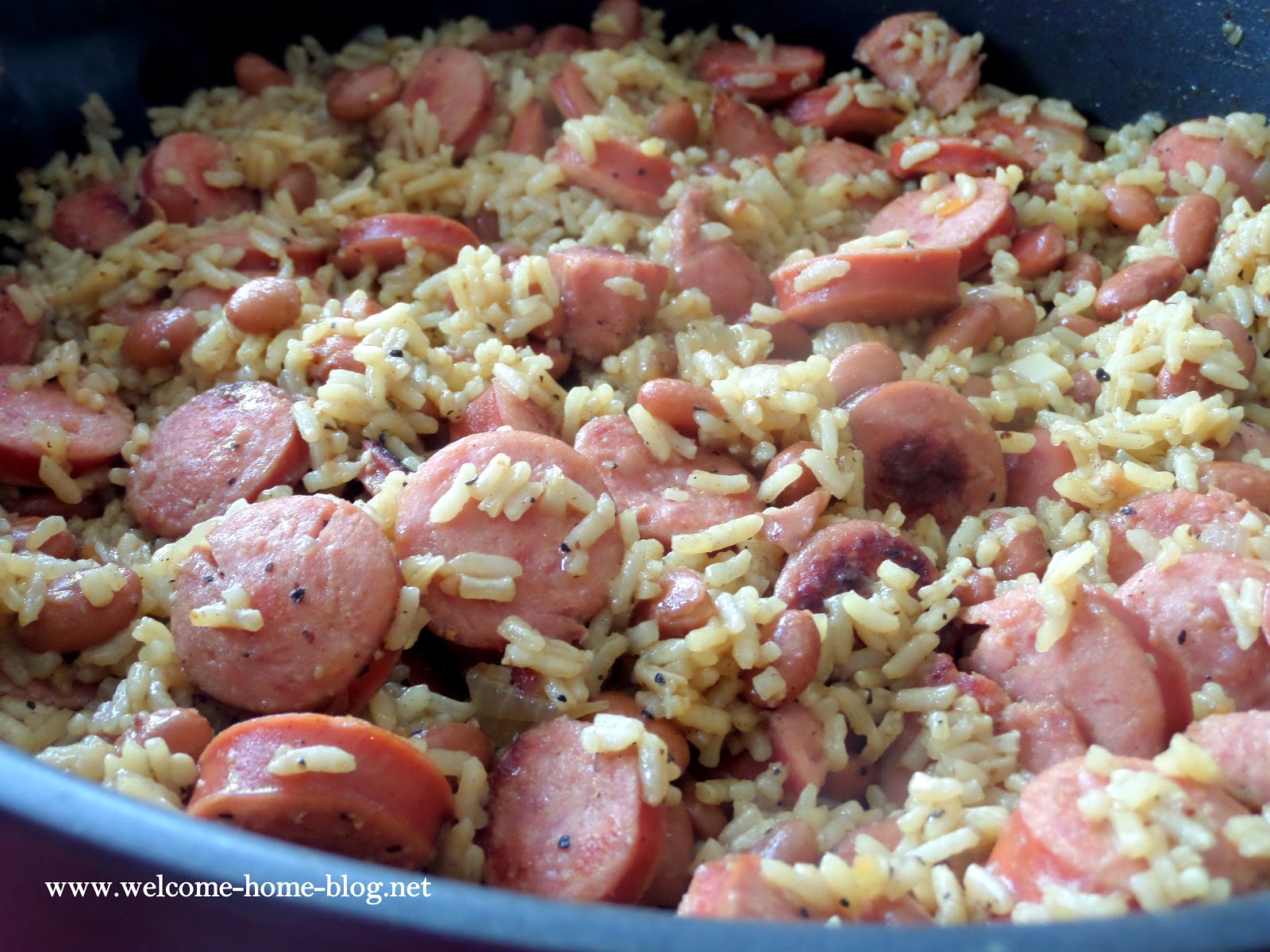 Home Blog Beans and Rice with Smokey Kielbasa