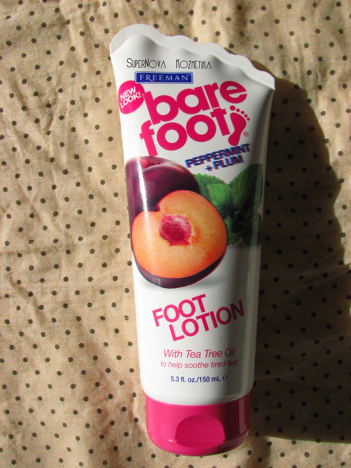 SuperNova Kozmetika Freeman Bare Foot Peppermint + Plum Foot Lotion
