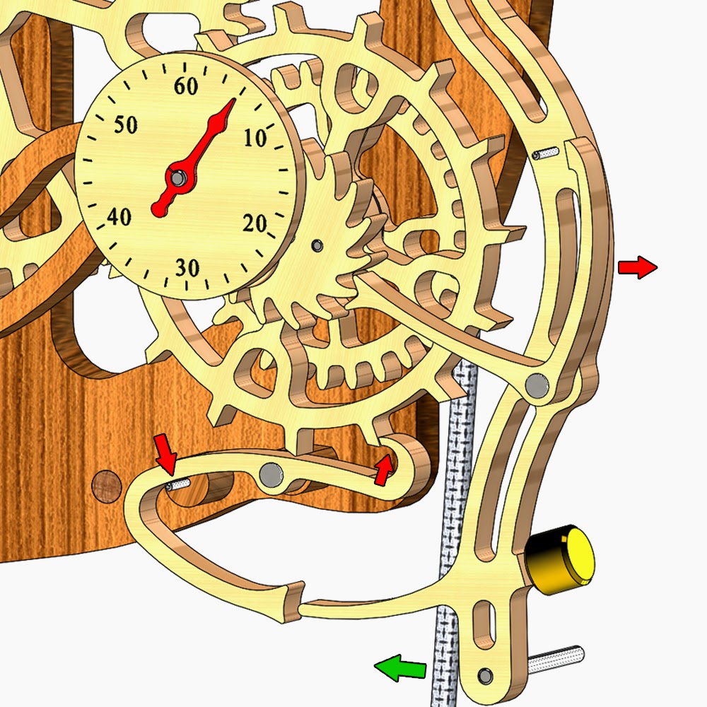 Wooden Clocks How the Woodenclocks gravity escapement works