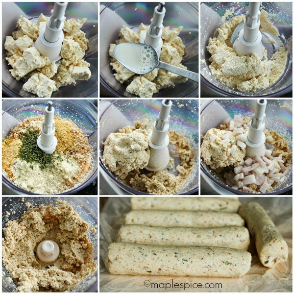 maple•spice Vegan Parmesan, Rosemary & Shallot Sausages with SunDried