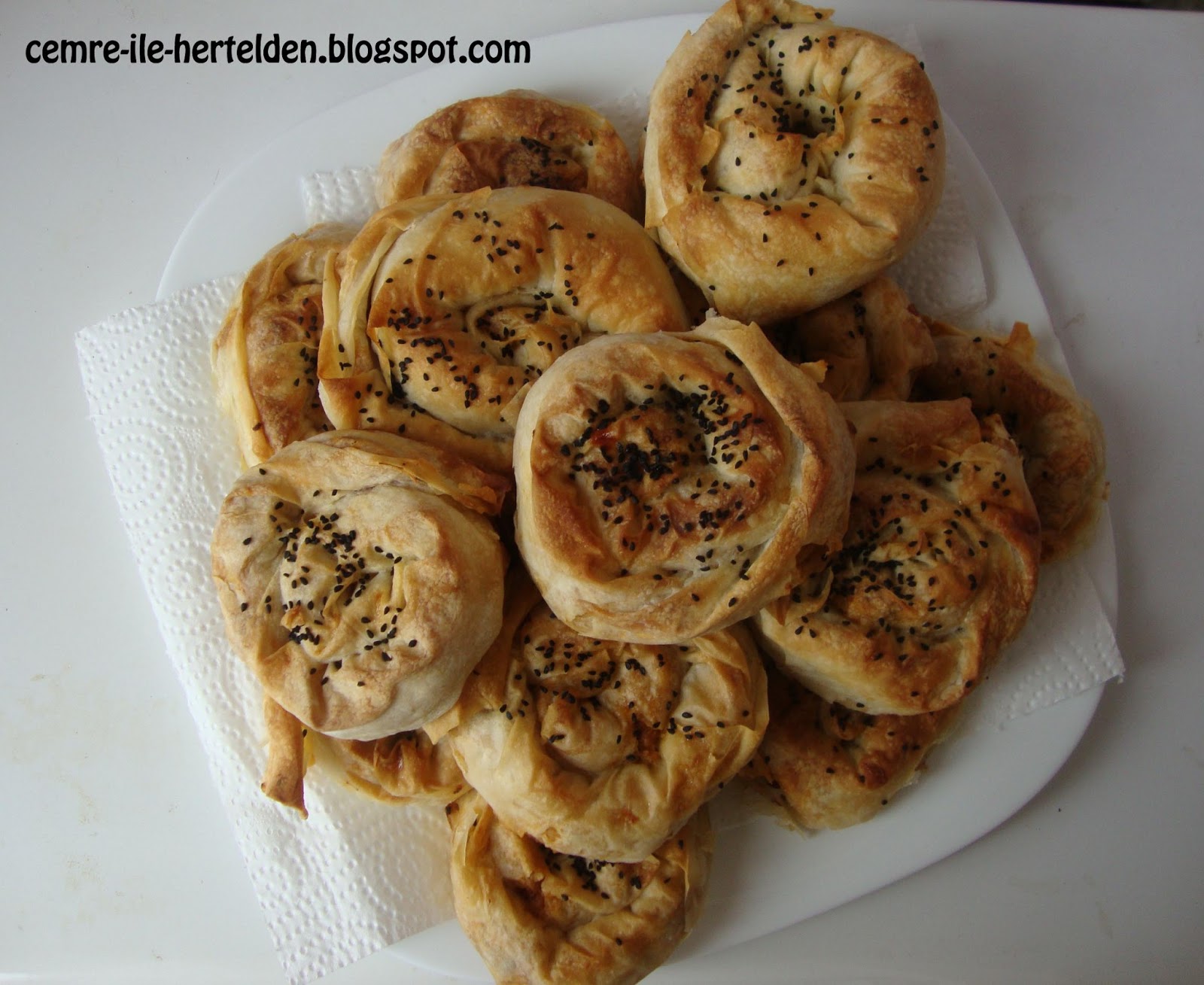 Cemre ile Her Telden Ispanaklı &amp; Peynirli Gül Böreği Tarifim )