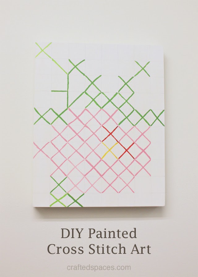 Crafted Spaces DIY Painted Cross Stitch Art