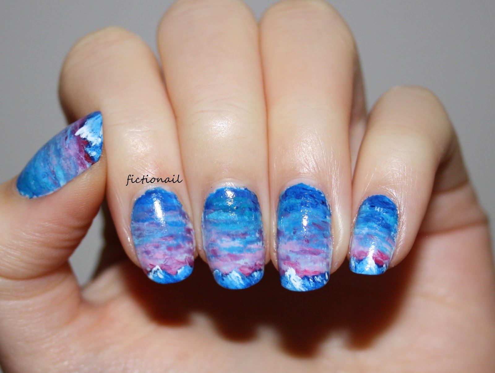 Winter Snowy Mountains Nails
