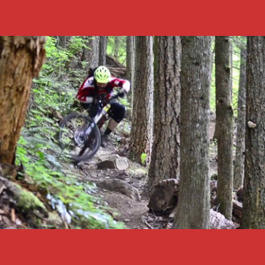 VIDEO of mountain biker on the Sandy Ridge Trail System in Mt. Hood National Forest in Oregon