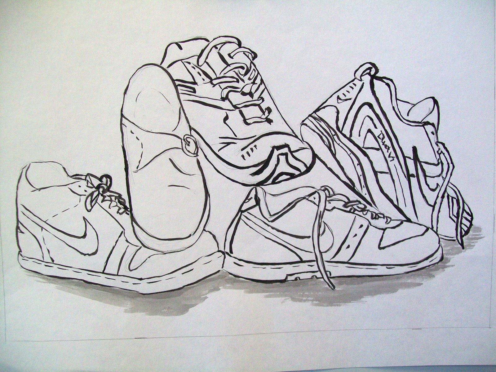 The Painted Apple Pen and Ink Shoes