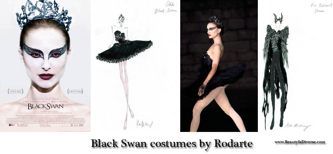 Black Swan Halloween Costume. lack swan makeup.