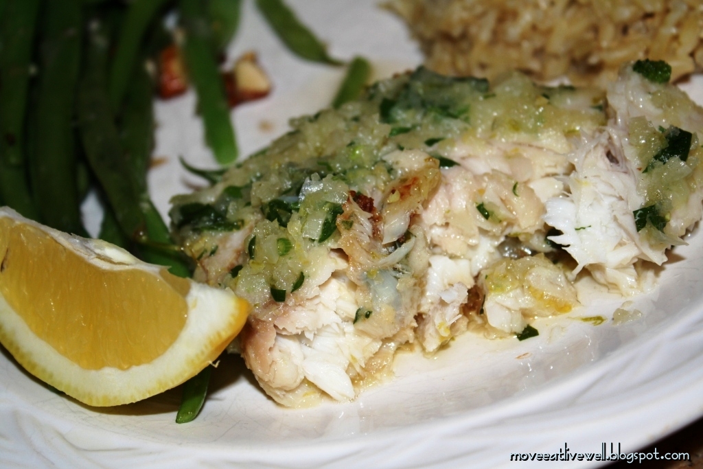 Move. Eat Healthy. Live Better. HALIBUT IN JEWELS' FANTASTIC FISH MARINADE