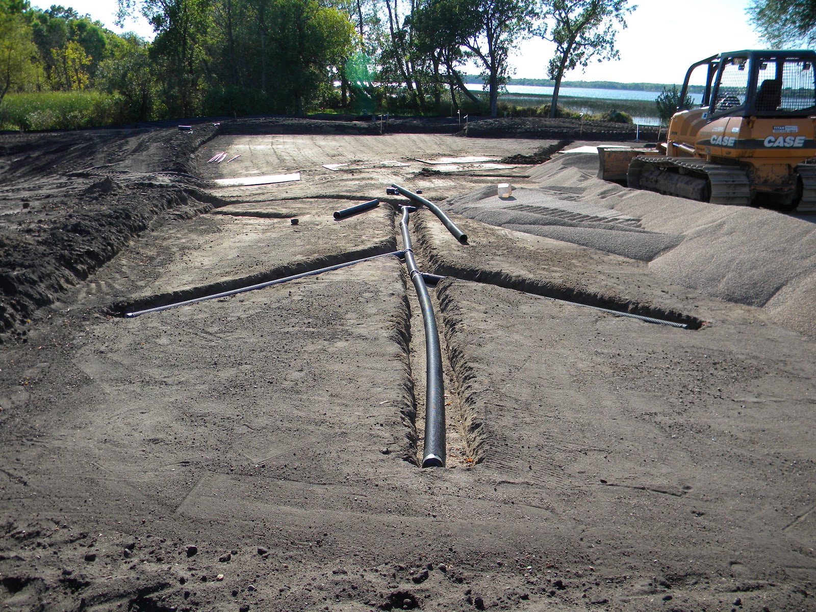 Agc Hole 7 Project 9 5 12 Drain Tile Installation Drain Tile Installation