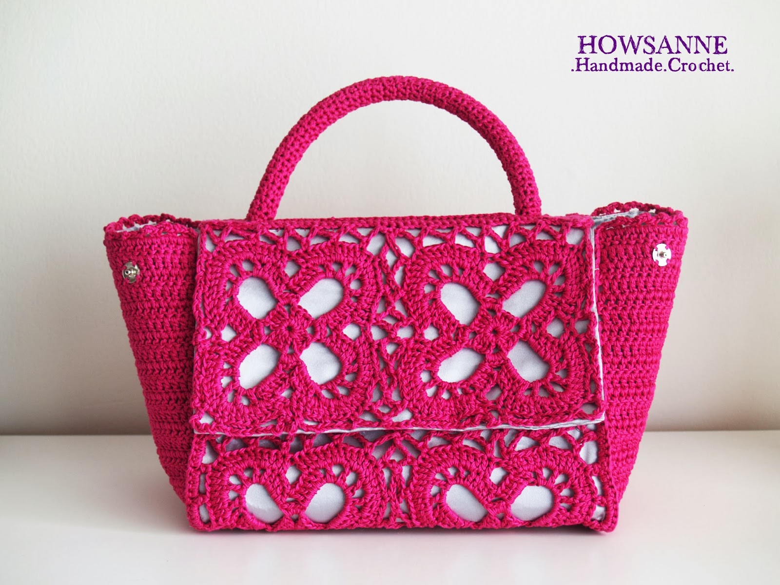 Howsanne Handmade Crochet Crochet Top Handle Bag