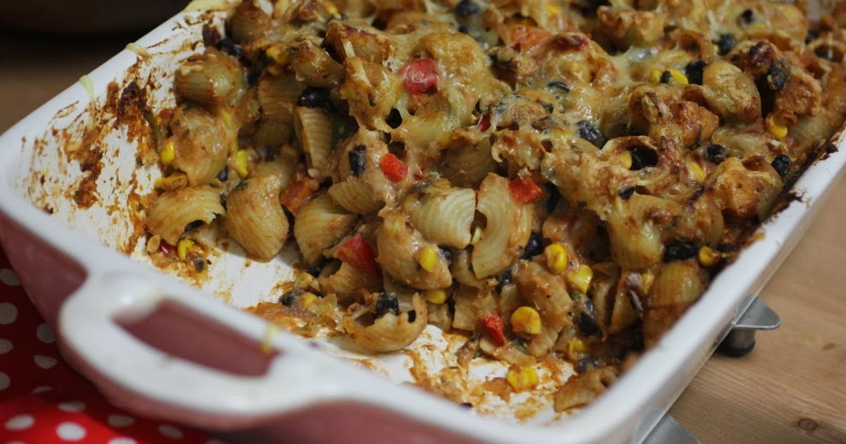 Green Gourmet Giraffe Vegetarian enchilada pasta bake for Louise's