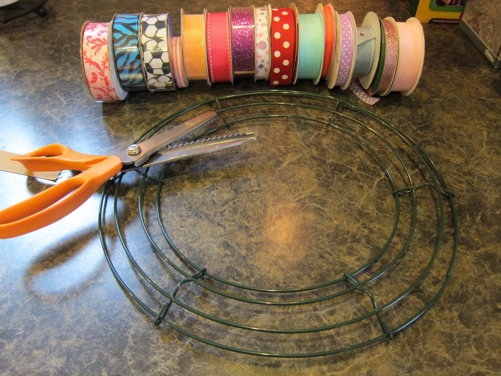 All Sorts of Random Ribbon Wreath Tutorial