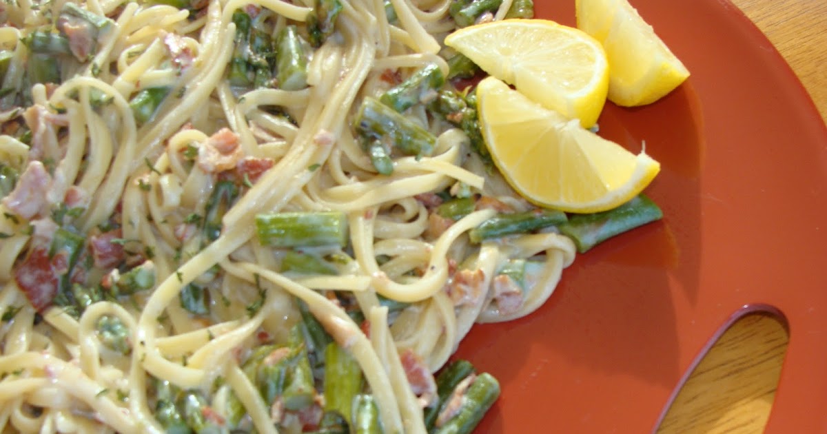 Just Cooking BaconAsparagus Linguine