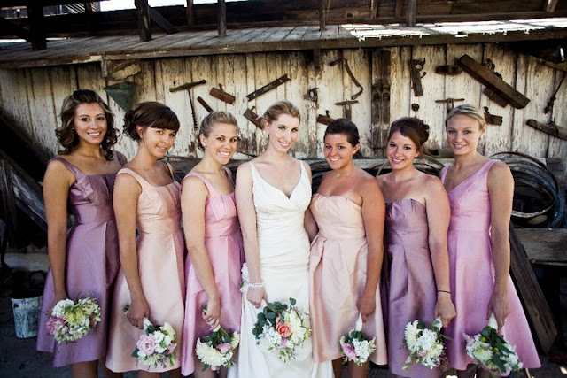 different colored bridesmaid dresses