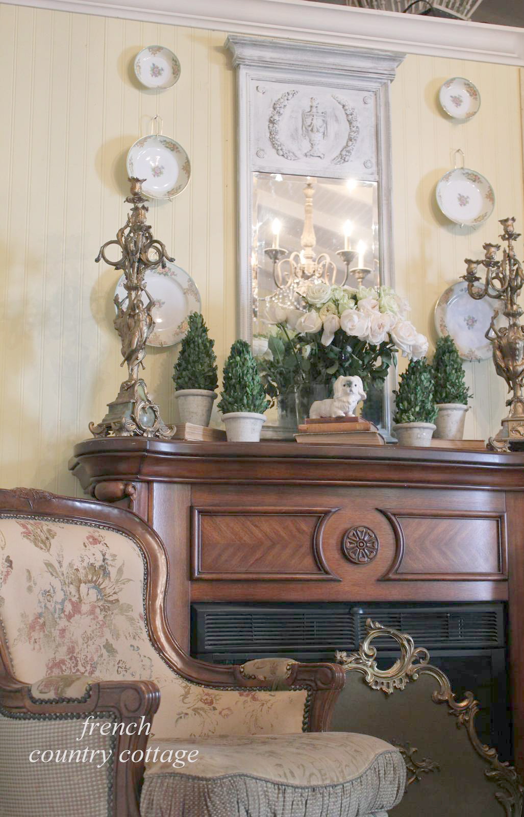 A Fresh Bedroom Mantel FRENCH COUNTRY COTTAGE