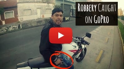 Watch how a Traveler on his way to being getting robbed by a Robber at Gunpoint captures the whole attempted Robbery incident live on his GoPro camera via geniushowto.blogspot.com busted robbery videos