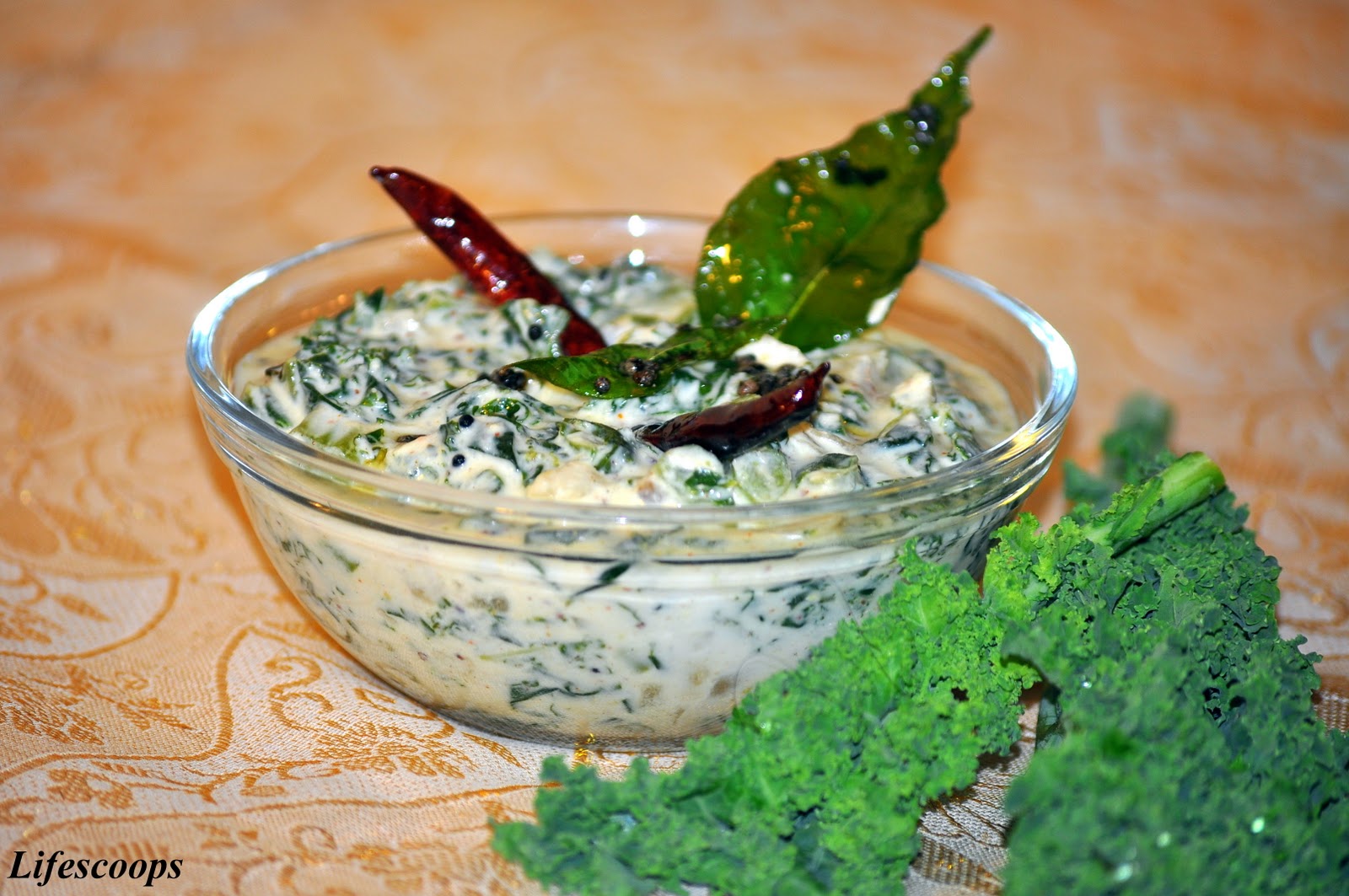 Life Scoops Kale in Yogurt Sauce \ Kale Pachadi