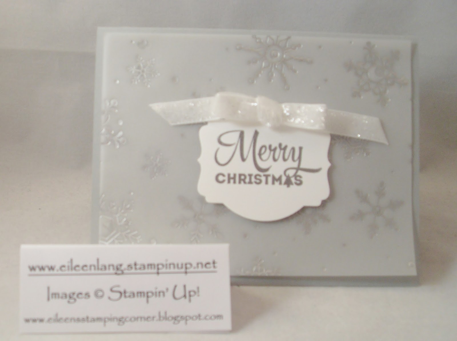 Eileen's Stamping Corner Holiday Vellum Christmas Card