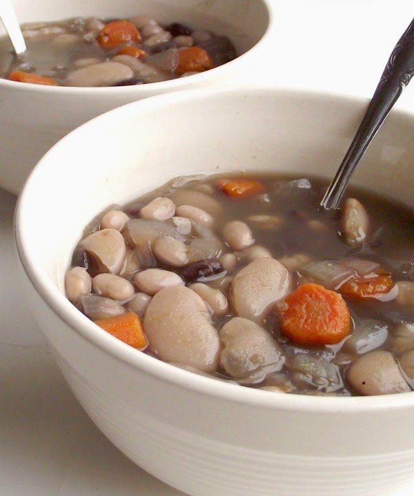 The Nifty Thrifty Family Slow Cooker Three Bean Soup
