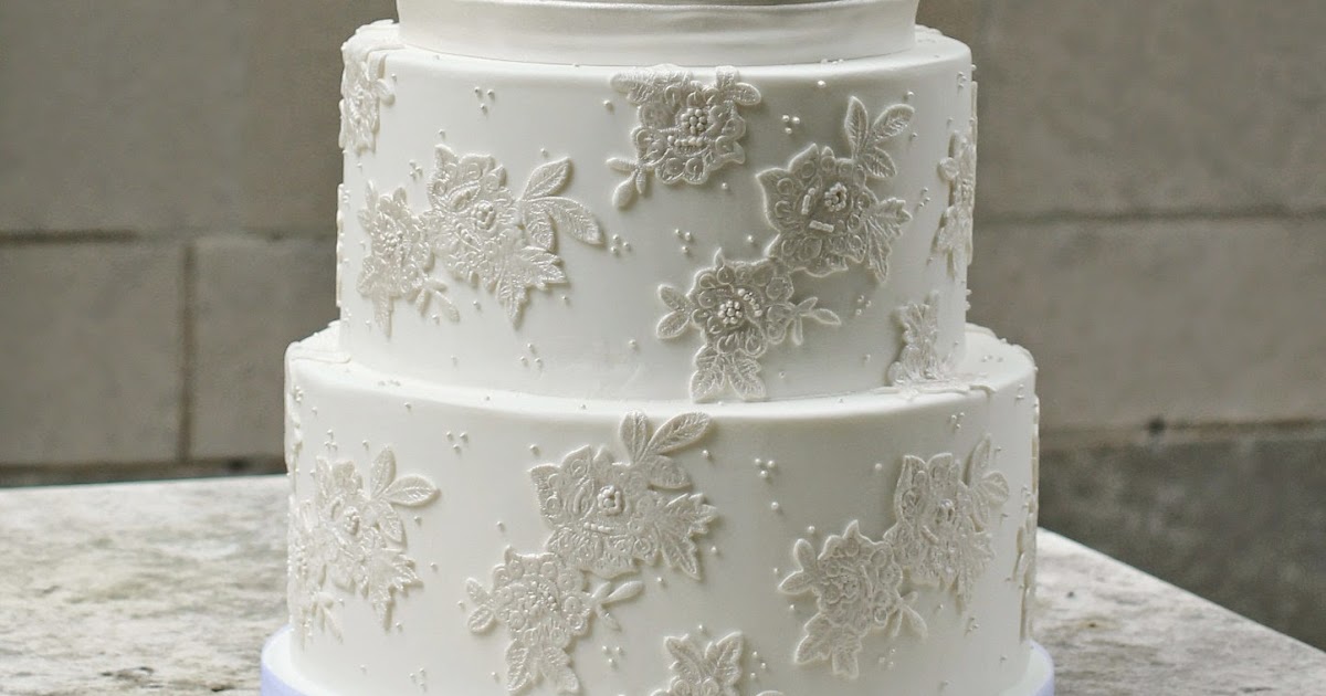 Happy Cakes Bakes Lace Applique Cake