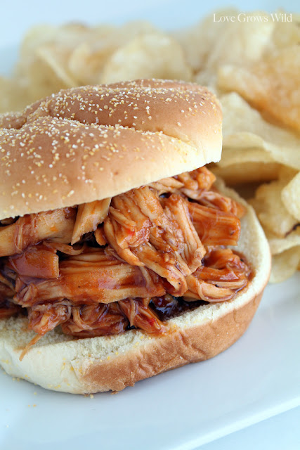 Slow Cooker Honey Barbecue Sandwiches by LoveGrowsWild.com for Uncommon Designs