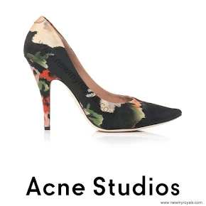 Crown Princess Victoria Style ACNE STUDIOS Floral Nova Print Shoes