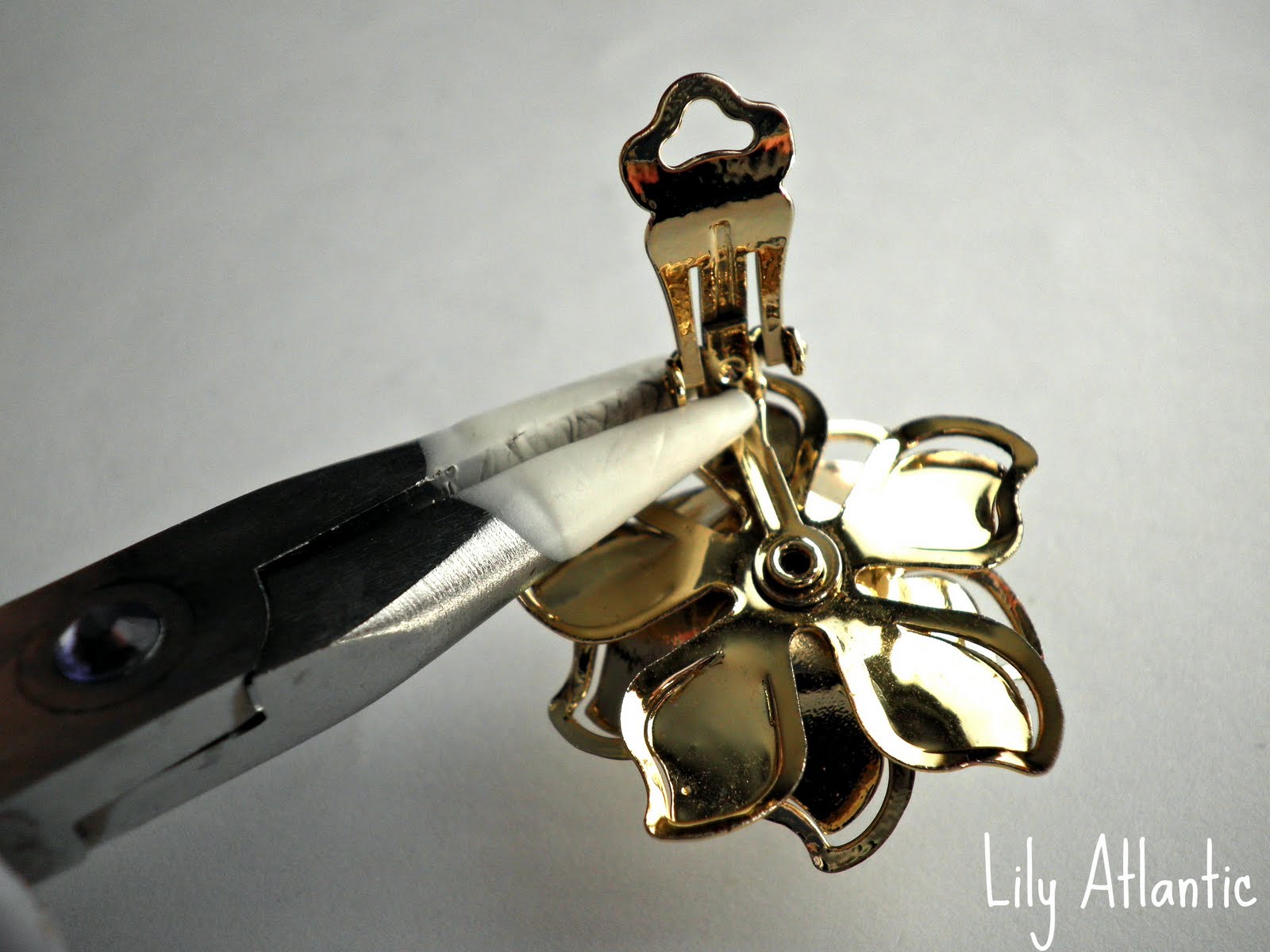 Lily Atlantic DIY Repurposed Clip On Earring to Ring