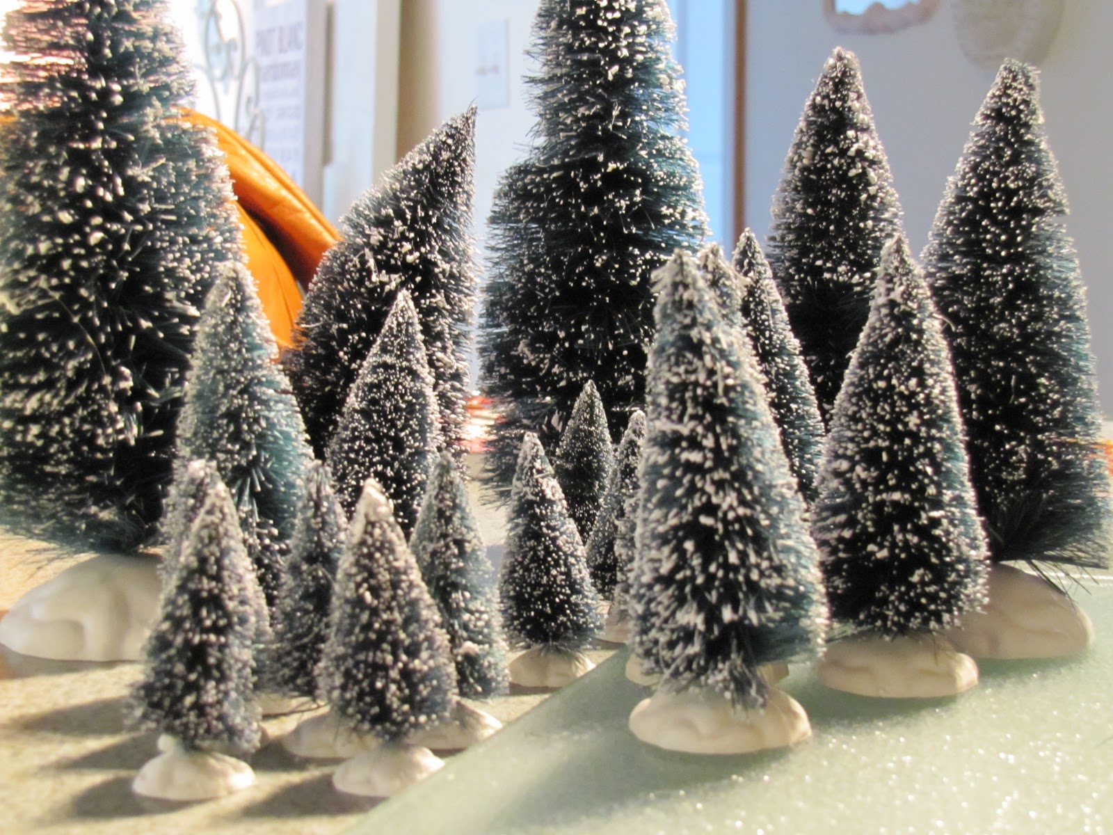 Sweet UpNorth Mornings... Shabby bottle brush trees...