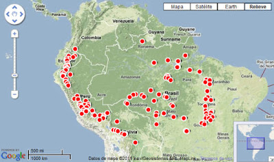 mapa represas hidroelectricas territorio amazonas america