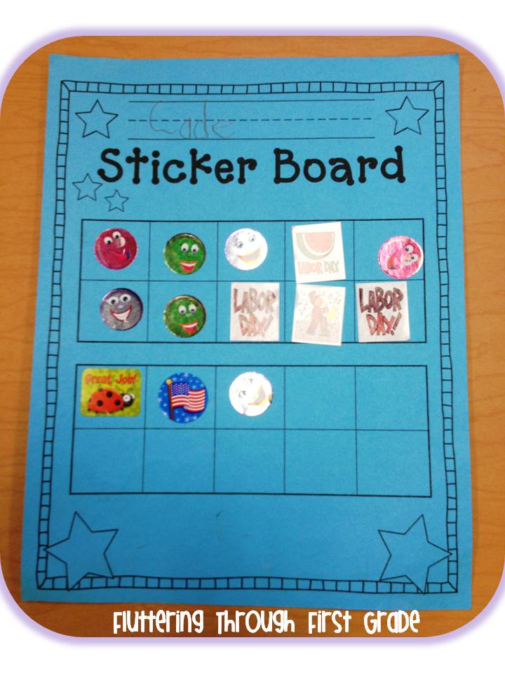 Fluttering Through First Grade Stick to Good Behavior Linky & Freebie