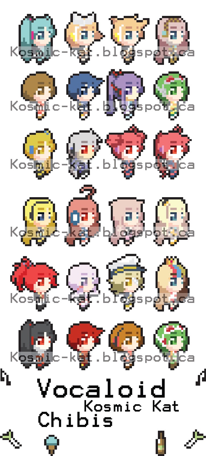 Kosmic Kat: ~8-bit chibi Vocaloids~