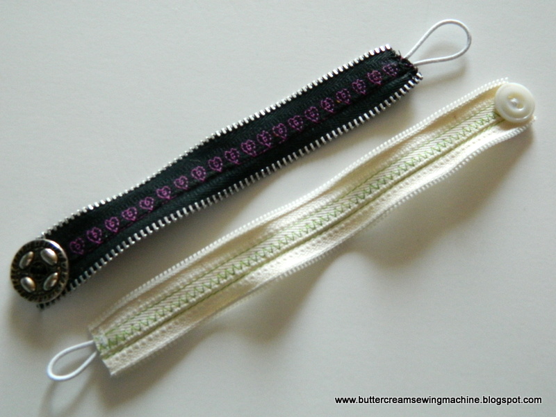 Buttercream and a Sewing Machine Tutorial Zipper Bracelet