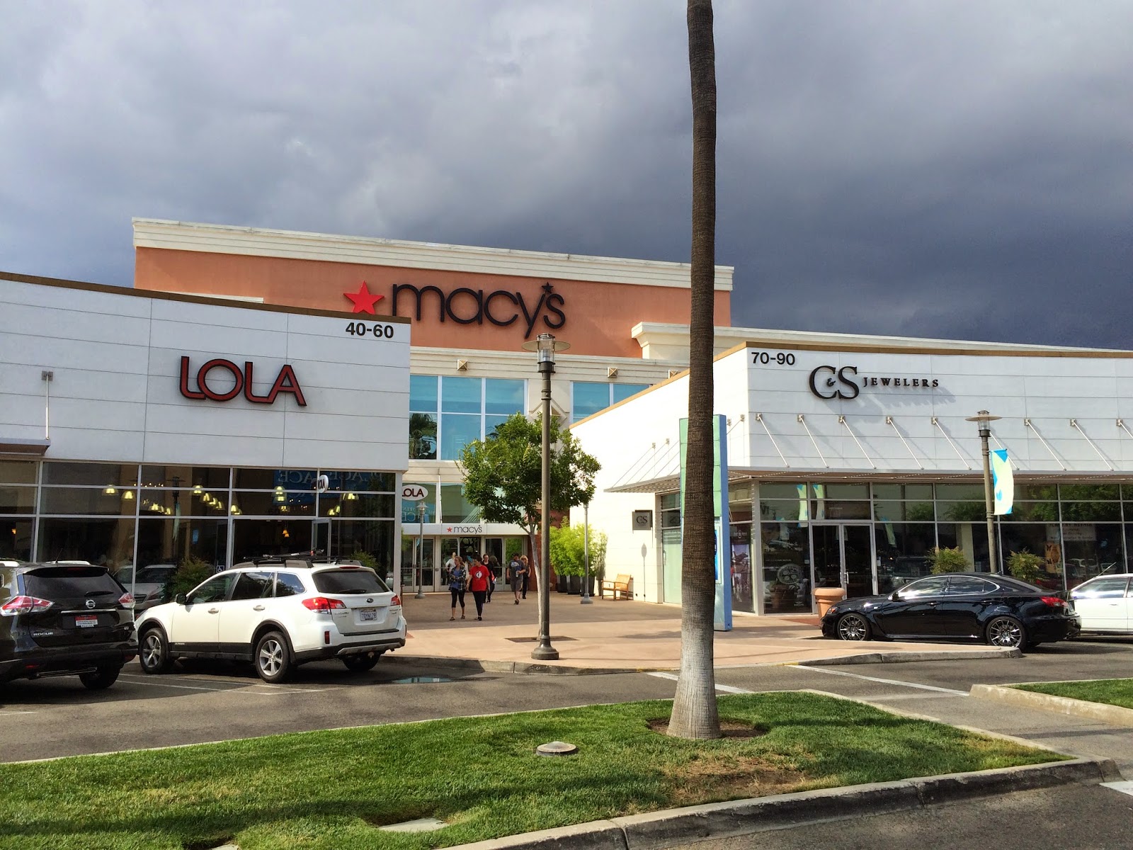 This large Macy’s is wrapped with small liner shops along a shopping