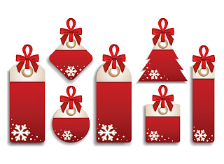 クリスマス・セールのお洒落なディスカント タグ christmas sales discount tag vector イラスト素材5