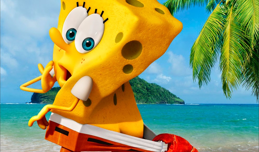 Teaser póster de la película "Bob Esponja Un Héroe Fuera del Agua
