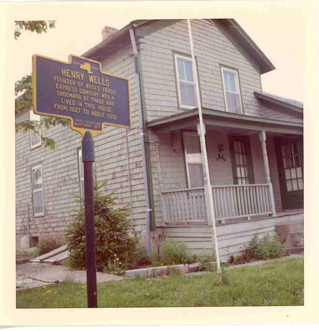 Henry Wells sign 1968 Lock 52 Historical Society of Port Byron NY