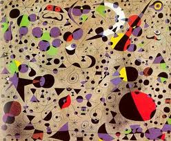 Quadri Moderni Stile Miro Miro 4 Pezzi Dimensione 4 Pezzi 30x30 Cm