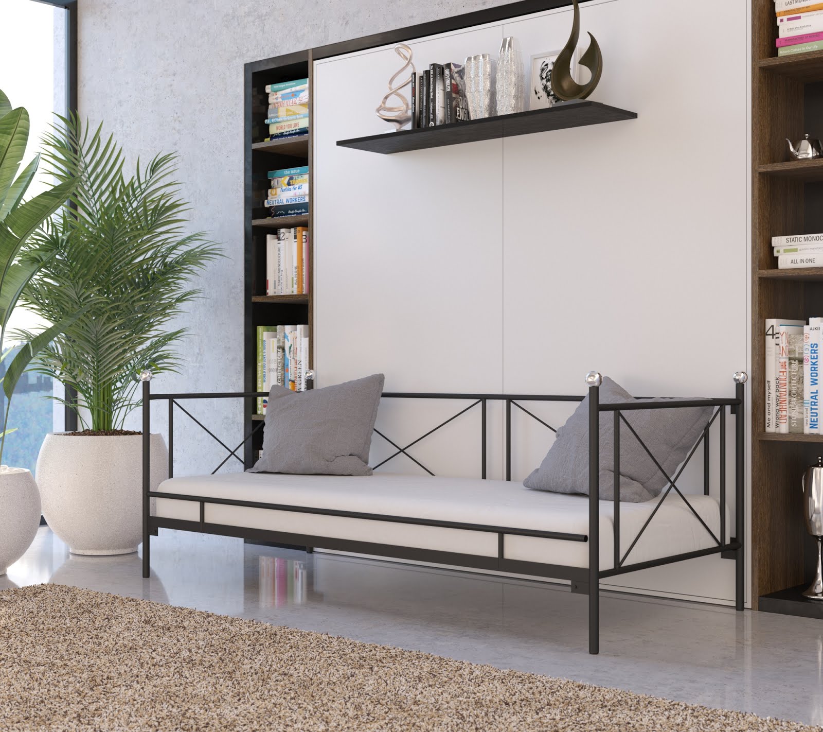 Łóżko metalowe sofa Kalifornia (wzór 22)