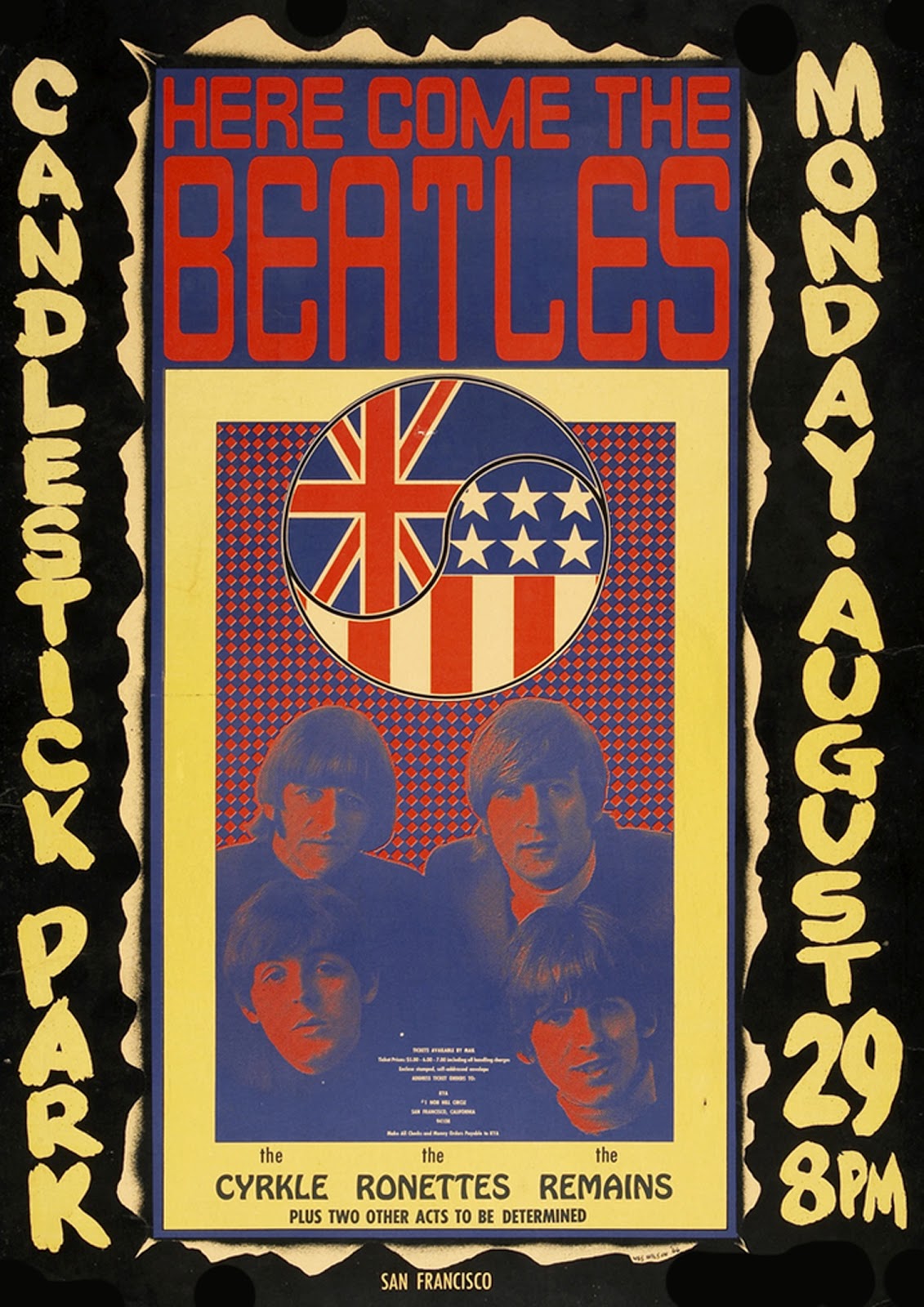 Submarine Vintage Sixties and Seventies Beatles Candlestick Park 1966