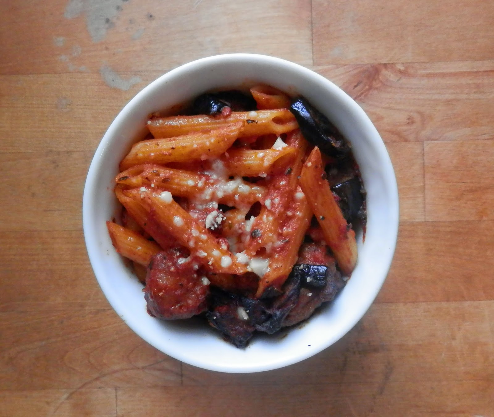 La Cucina Della Prima Donna Baked Pasta alla Norma....Sausage, ricotta