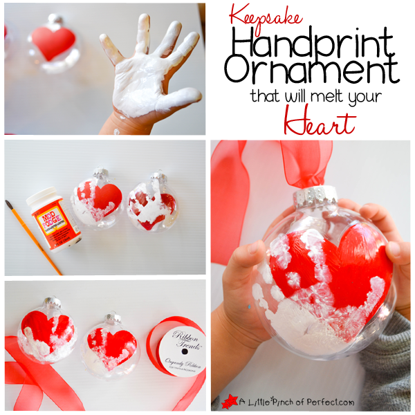 Handprint snowman christmas ornaments Handprint Keepsake Ornament that will melt your Heart