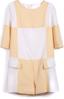 Yellow Contrast White Jumpsuit Yellow Contrast White Jumpsuit